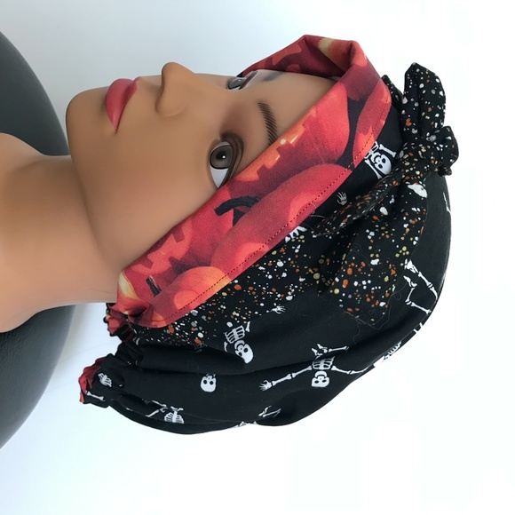 Scrub CAP/HAT *Reversible *Long Ties *Halloween - Picture 11 of 16